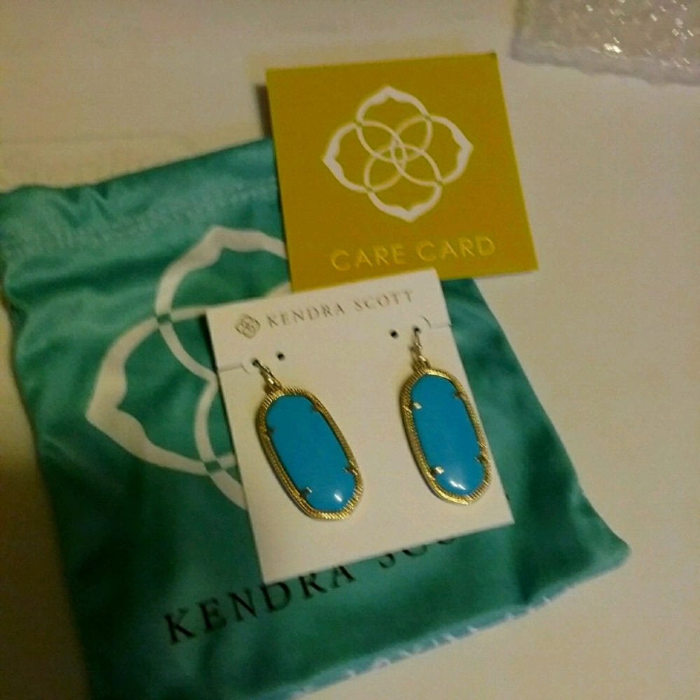Turquoise hoop earrings
